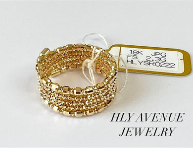 18k Japan Gold Heartbiz Soft Chain Ring – HLY Avenue Jewelry