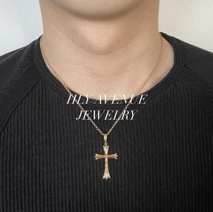 18K Japan Gold Cross Pendant – HLY Avenue Jewelry